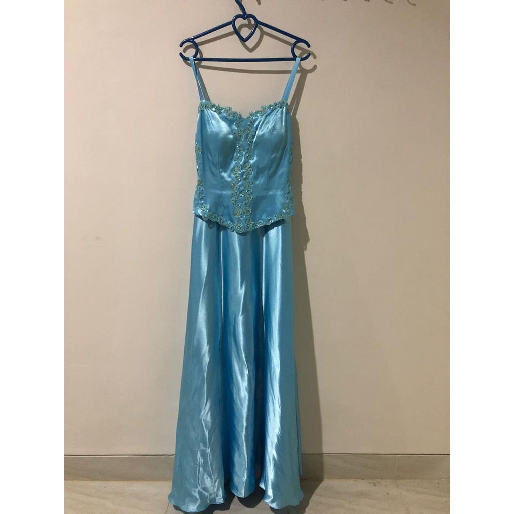 PL long dress blue / biru vintage