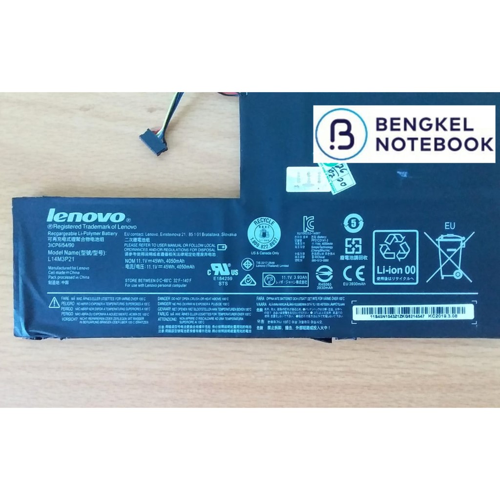 Baterai Lenovo 500-14ISK 500s-14isk 500-14IBD Lenovo Flex 3 1470 1480 1580 L14M3P21 L15L3PBO L14L3P2