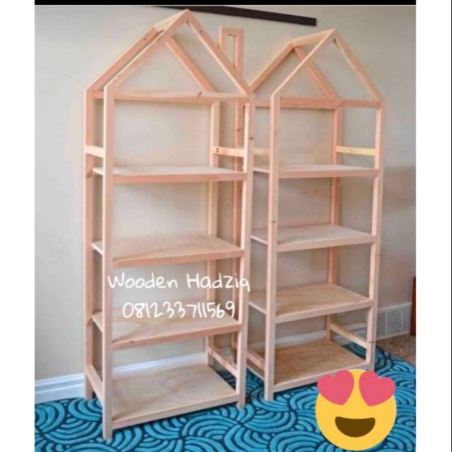 Rak buku anak kayu jati belanda kayu jati londo rak serbaguna anak