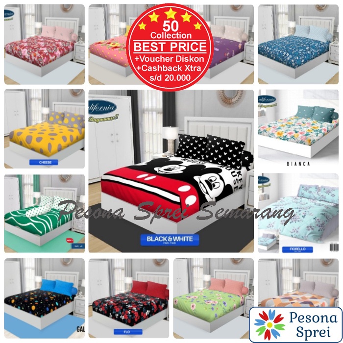 SPREI CALIFORNIA 180x200 TINGGI 30 / SPREI CALIFORNIA KING