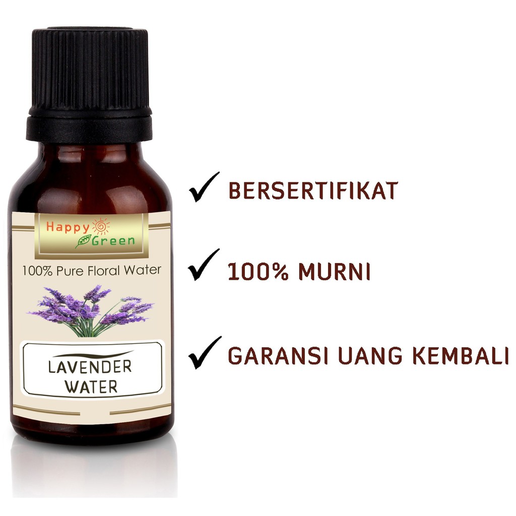 Happy Green Lavender Floral Water - Air Bunga Lavender Hydrosol Distillate