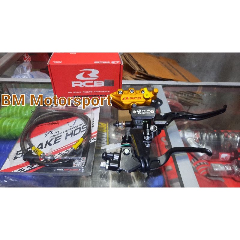 Paketan master rem RCB 1set kaliper RCB selang rem TDR
