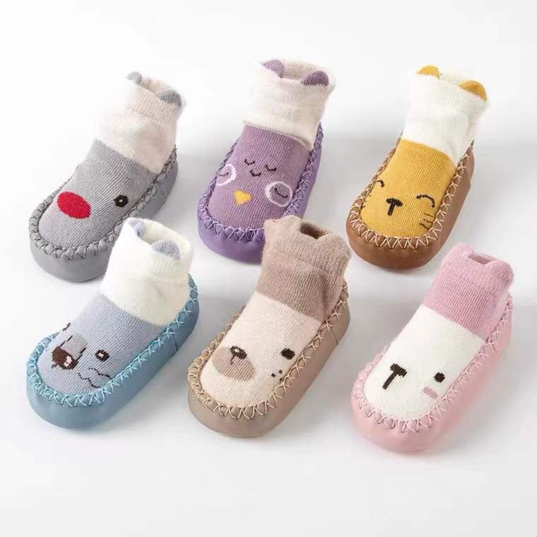 HIPPO LAND Kaos kaki anak bayi motif/Sepatu kulit 95-96-97-98