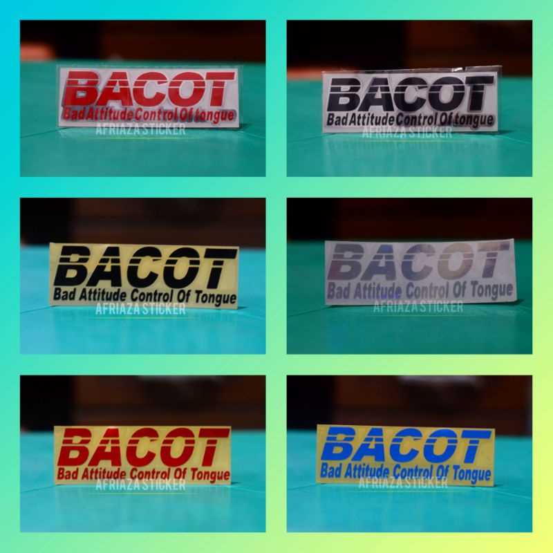 Sticker stiker BACOT stiker cutting viral sticker bacot stiker motor universal