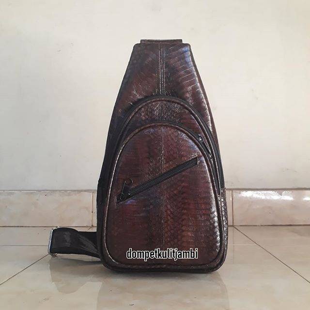 PROMO TAS SLEMPANG PRIA KULIT ULAR COBRA ASLI / TAS FASHION / TAS COWOK KULIT ULAR