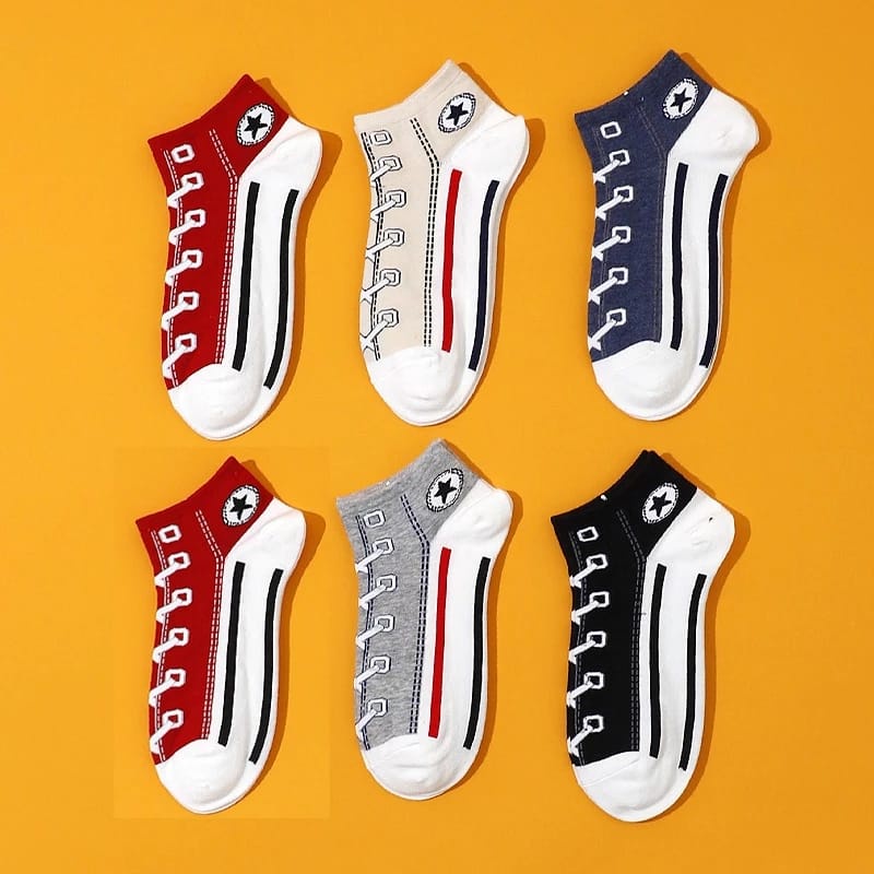 Kaos Kaki Dewasa Gambar Tali Sepatu Semata kaki Socks