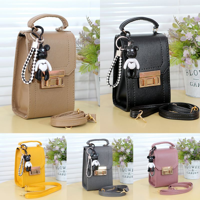 TAS SELEMPANG WANITA SLING BAG HP BAG CEWEK TAS BAHU HANDLE KEKINIAN LUCU UNIK POLOS SANTAI KPOP TRE