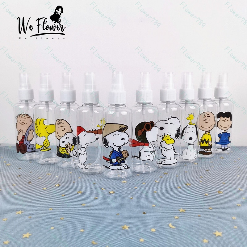 We Flower Portable Cartoon Snoopy Spray Bottle 100ML Travel Size Bottles Refillable Container