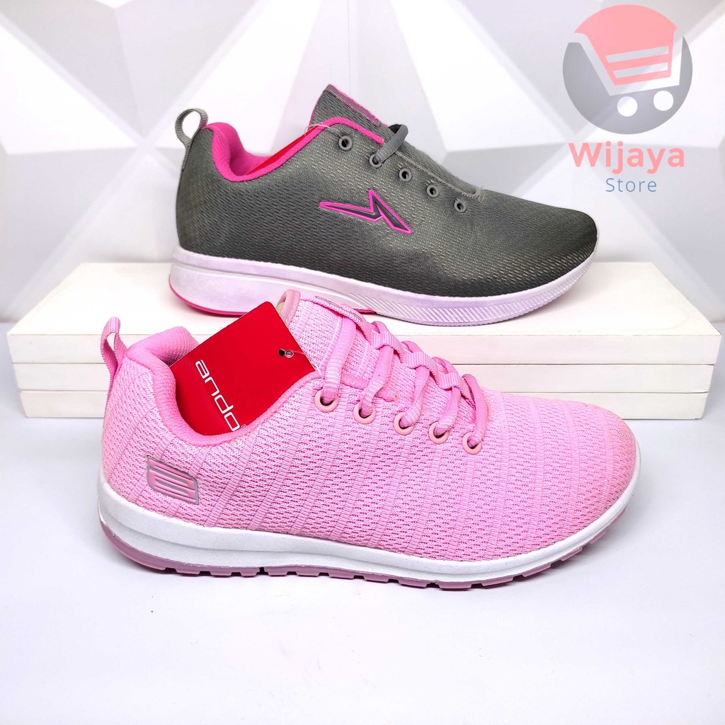 Sepatu Sneakers Wanita Ando Rebecca Gaya Olahraga yang Trendy dan Stylish Pink