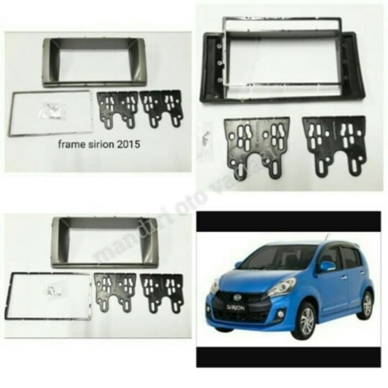 Frame sirion 2015 up black silver frame panel daihatsu sirion myvi