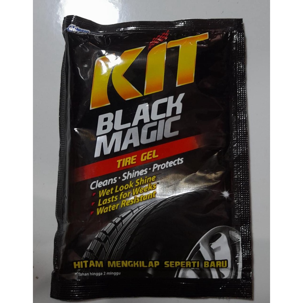 KIT Black Magic Tire Gel Hitam Semir Pengkilap Ban Motor Mobil Sachet 35mL 1 pcs