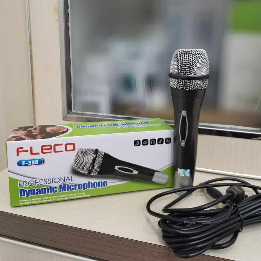 COD MIC KABEL MICROPHONE FLECO F-328 /MIC KARAOKE / MIC PROFESSIONAL DYNAMIC MICROPHONE FLECO F-328 / MIC SALON AKTIF X-BASS