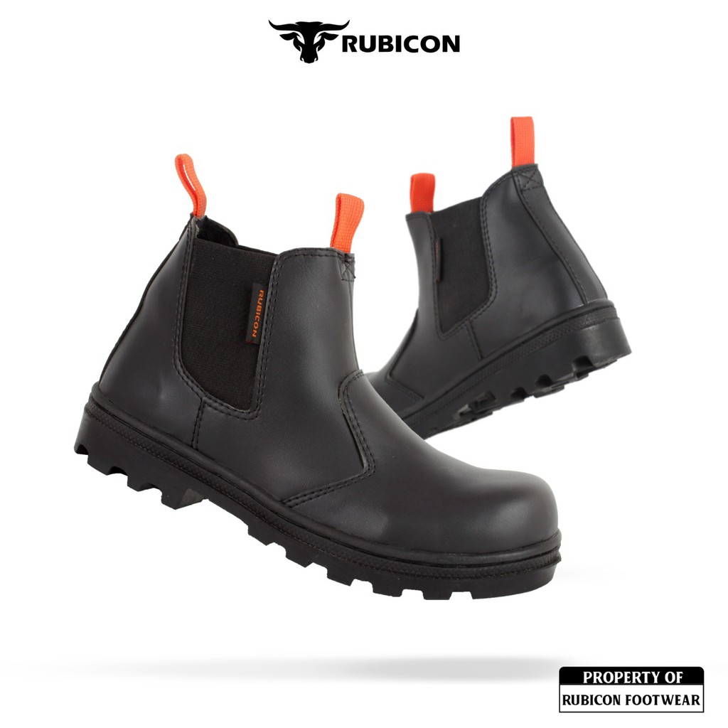 RUBICON SEPATU BOOTS SAFETY SELOBONG PRIA WORK SEPATU LAPANGAN RUBICON PROYEK TANPA TALI