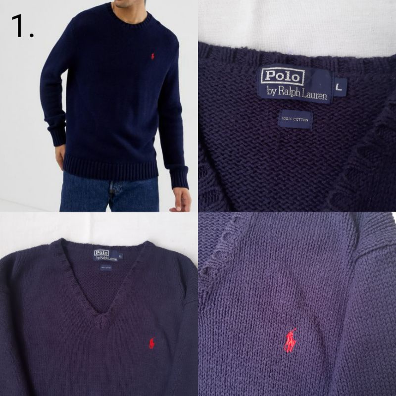 V Neck Knit Sweater Polo Ralph Lauren