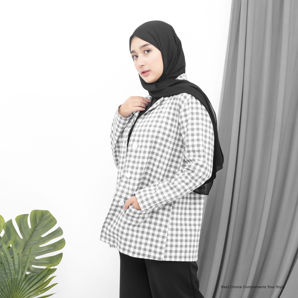 Lori Blazer Outer Basic Korean Wanita Atasan Kerja By Mahyra