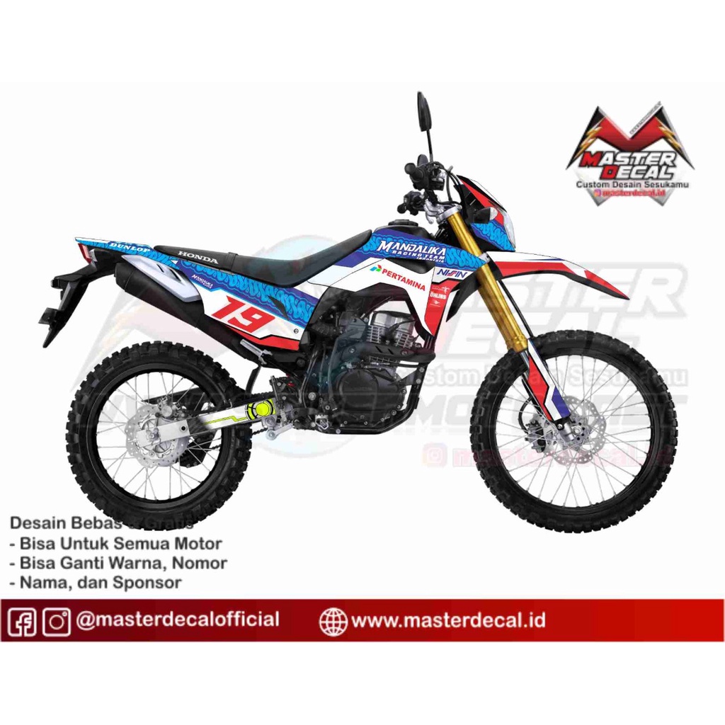 Stiker Decal Motor CRF 150L Motif Mandalika