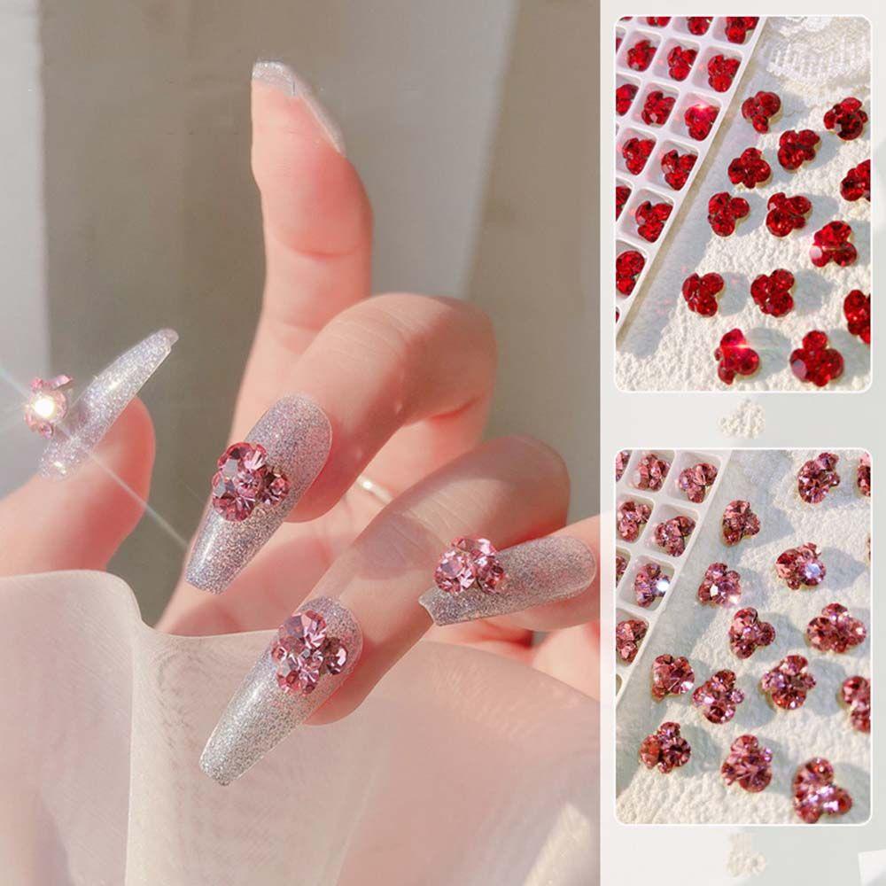 Needway Nail Art Berlian Imitasi Trendi Gaya Jepang Shiny Nail Rhinestone Ceko Tumpuk Bor2022Tahun Baru Alloy DIY Nail Art Dekorasi