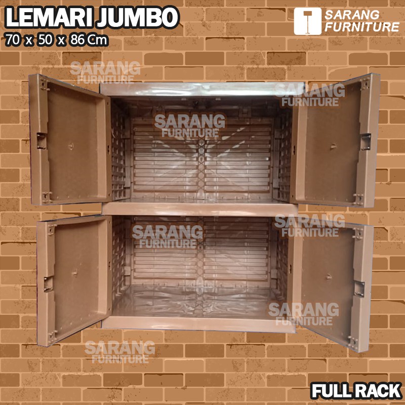 JUMBO! LEMARI PAKAIAN PLASTIK 2 SUSUN LEMARI PLASTIK MY TOP LEMARI PINTU JUMBO LEMARI LEMARI PAKAIAN MY TOP JUMBO