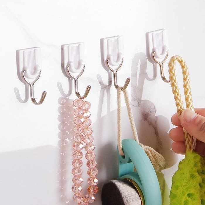 Gantungan Hook 6pcs Tempel Dinding Holder Alat Masak Aksesoris Alat Kebersihan Multifungsi