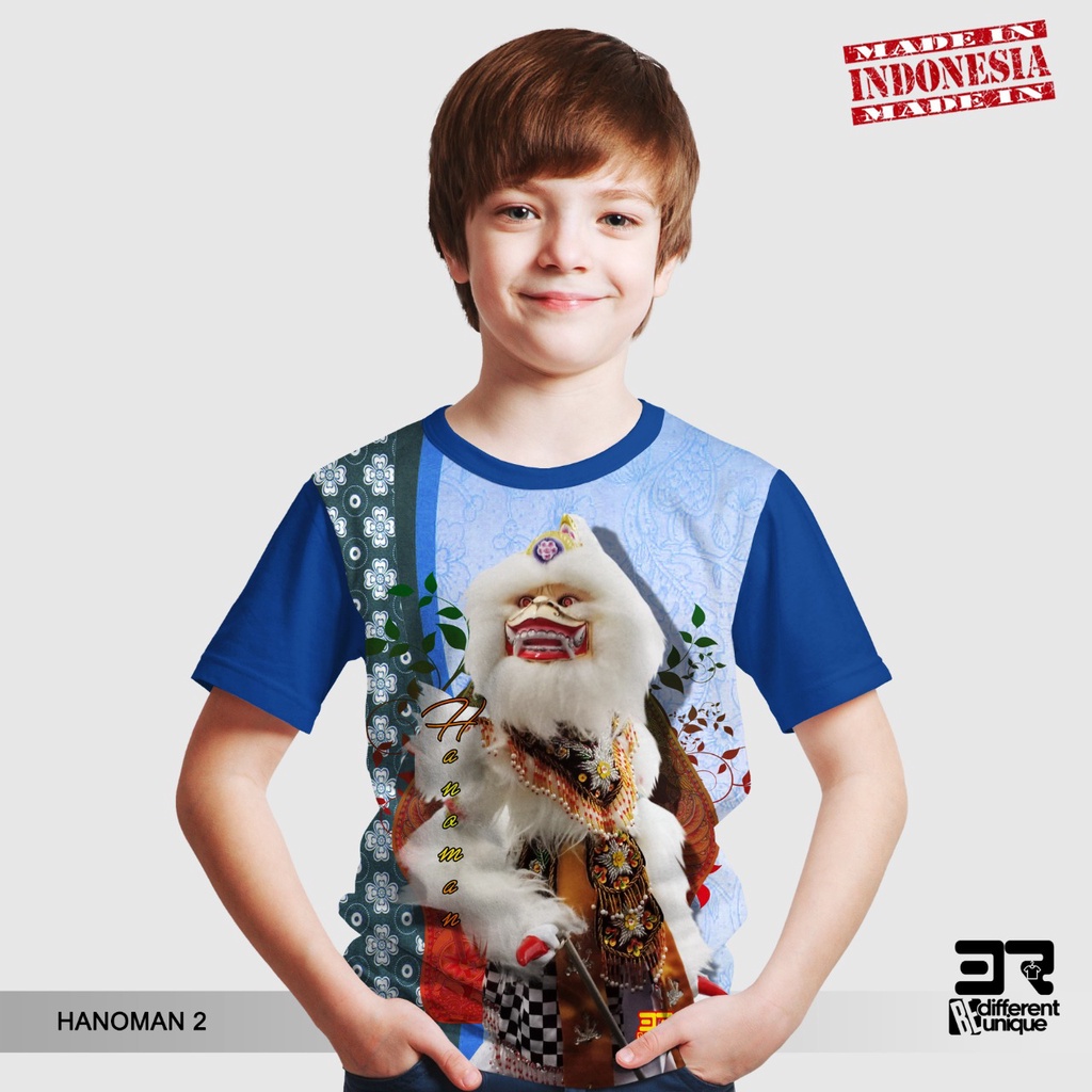 KAOS ANAK LAKI LAKI PRINT DISTRO 3R WAYANG HANOMAN 2