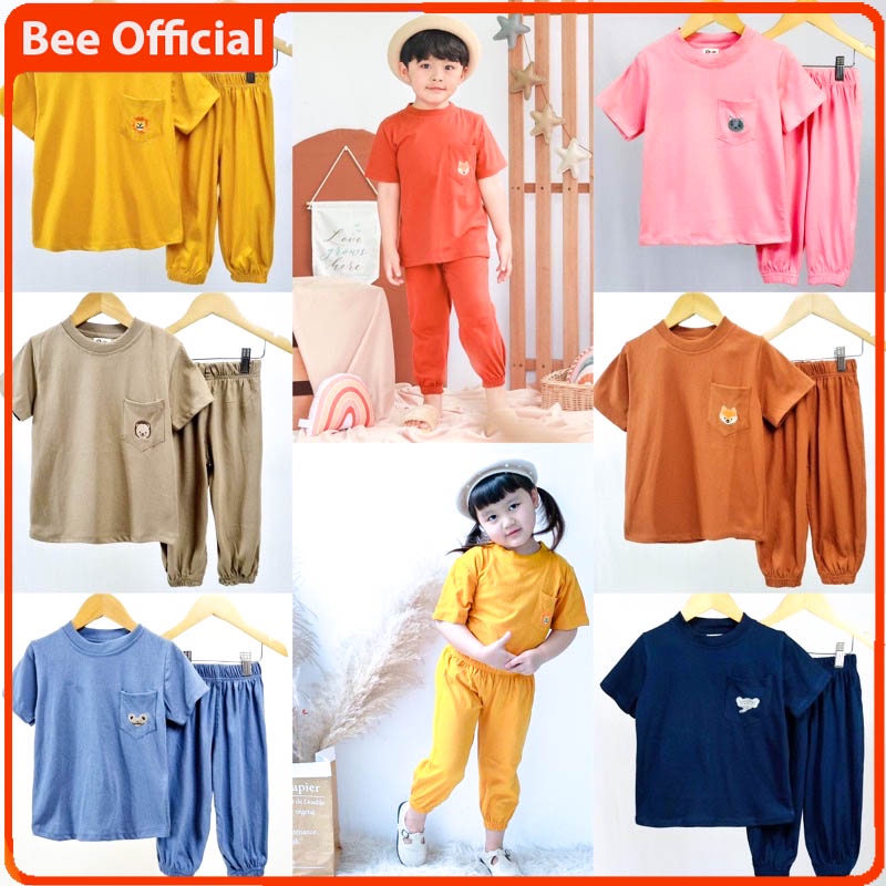 BEE - Set Jojo Unisex Anak / Setelan Jogger Anak - Setelan Anak Smilee Jojo Usia 1-6 Tahun