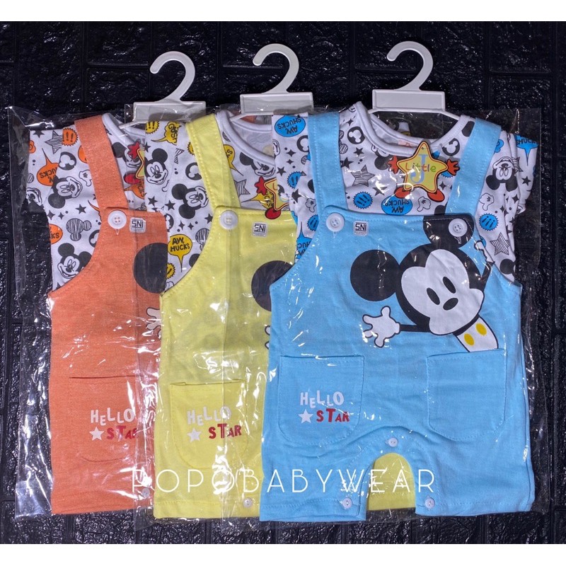 Overall Little J/Baju kodok bayi/Set overall baby