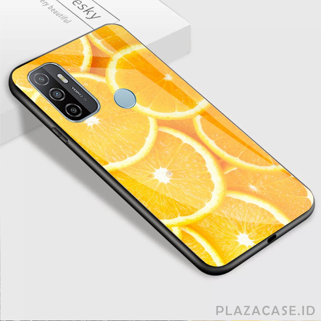 Yellow Softcase Glass [K58] A53 A92 A52 C12 C11 C15 Y20 Y30 Y50 RENO 4 A91 A31 REDMI 9 REDMI NOTE 9