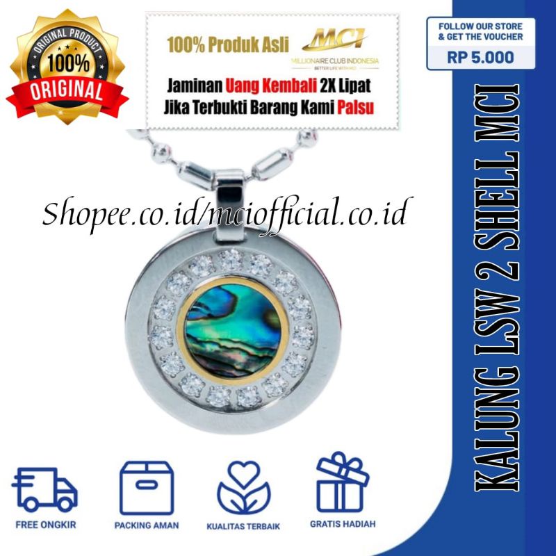 ⭐⭐⭐⭐⭐ #TERBARU# Kalung Shell MCI _ Kalung Mci Asli  _ Kalung LSW V2 Shell _ Kalung Kesehatan Pendant