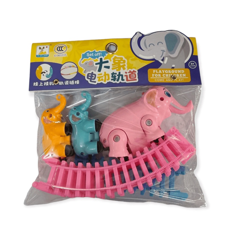 [tma] Mainan Anak Rail Kereta Api Gajah Dan Anak Gajah / Funny Elephant Railways