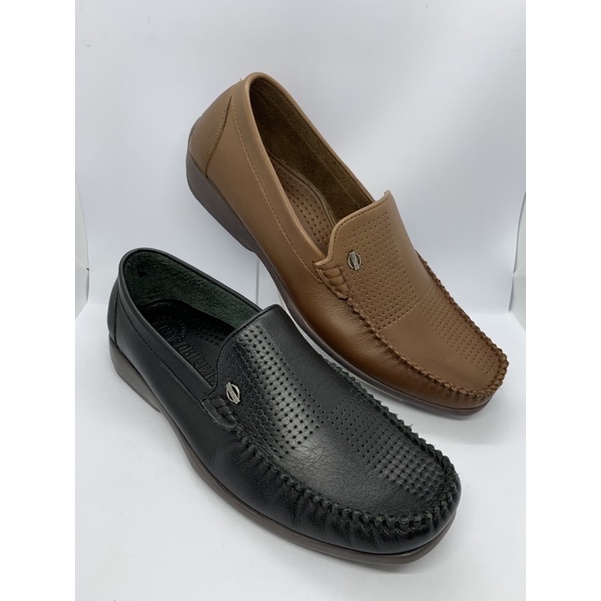 Sepatu Kasual Kulit | Sepatu Kulit Pria | Sepatu Scottlando | Moccasin Kulit Pria