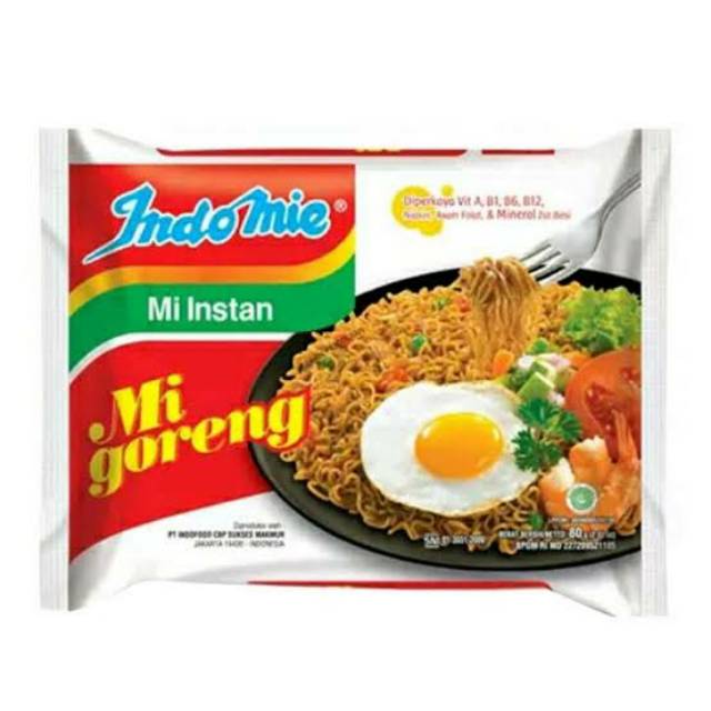 

Indomie Mie Goreng /Cabe bubuk/Pedas/Mie Instan 80Gram Per 5 bungkus