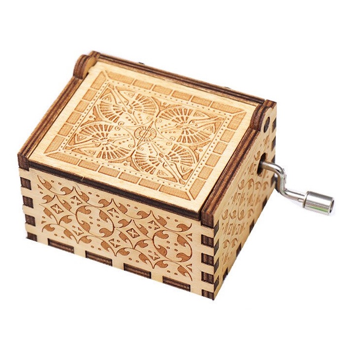 Kotak Musik Klasik / Vintage Wooden Music Box - Hadiah/ Kado/ Suvenir