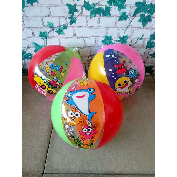 mainan anak bola karet baby shark