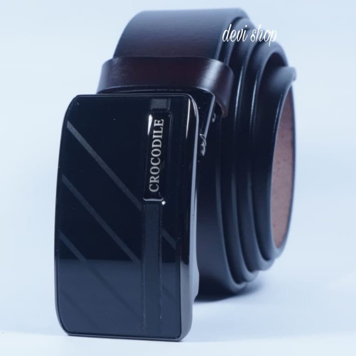 Ikat Pinggang Kulit Pria-Gesper Pria Crocodile 061