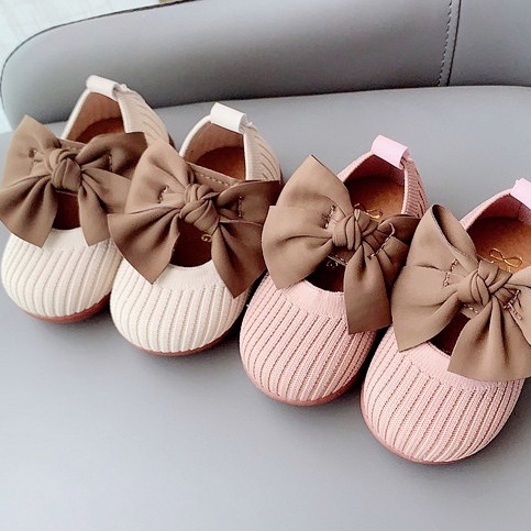 Balet Sepatu Anak Perempuan Flat Shoes Toddler Bayi Pita Ribbon 1 2 Tahun