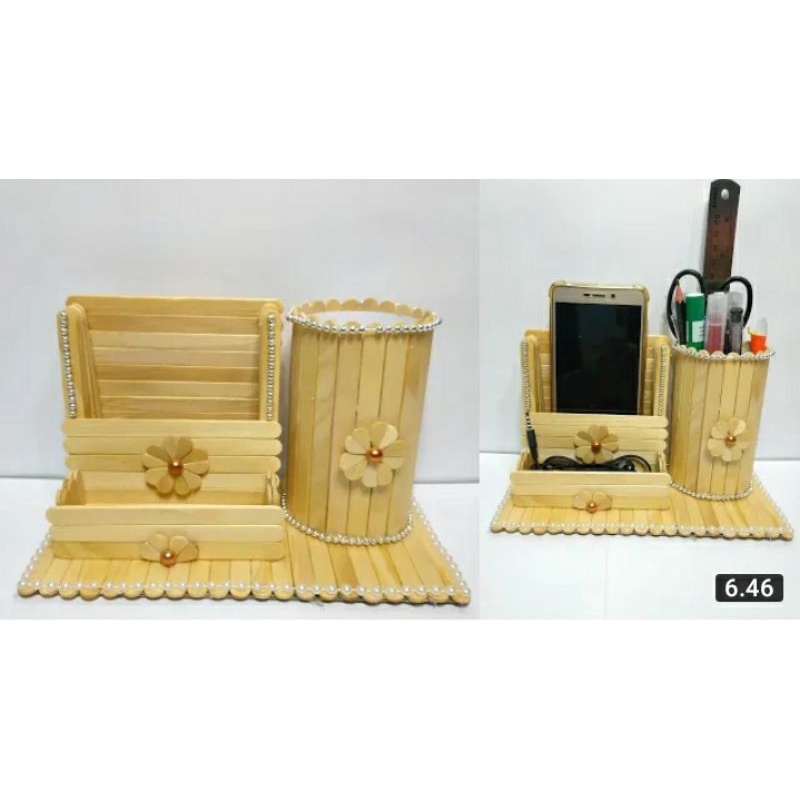 

TEMPAT HP & TEMPAT PENSIL STICK ES KRIM - KERAJINAN TANGAN STIK ES KRIM