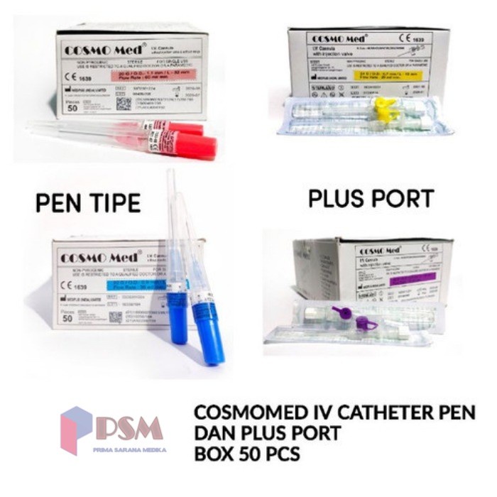 COSMOMED IV Cannula with Injection Port / IV Cannula without Injection Port / IV Catheter