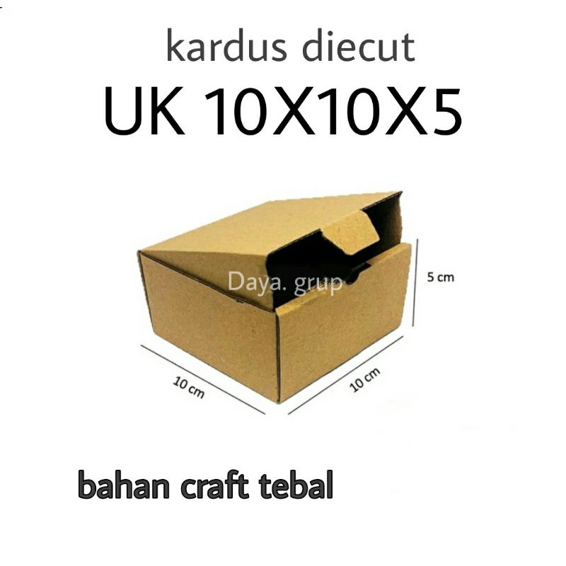 

TERMURAH box diecut Uk10x10x5 kardus packaging polos baru
