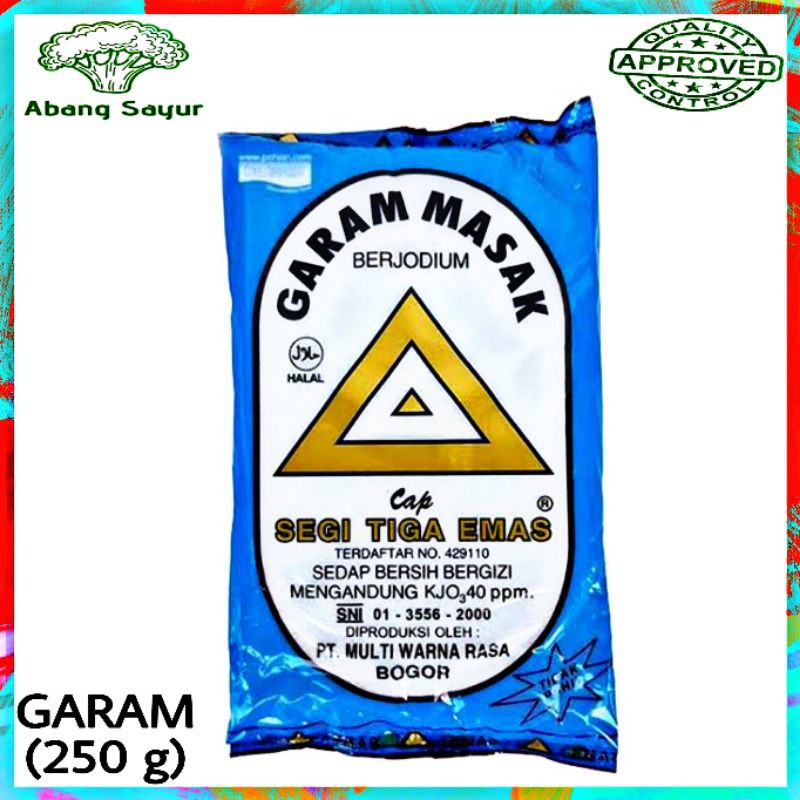 

Garam Cap Segi Tiga Emas 250gr