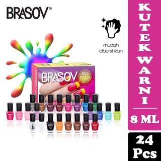 BRASOV KUTEX NAIL POLISH WARNA MIX SERIES ( BOX@24PCS )