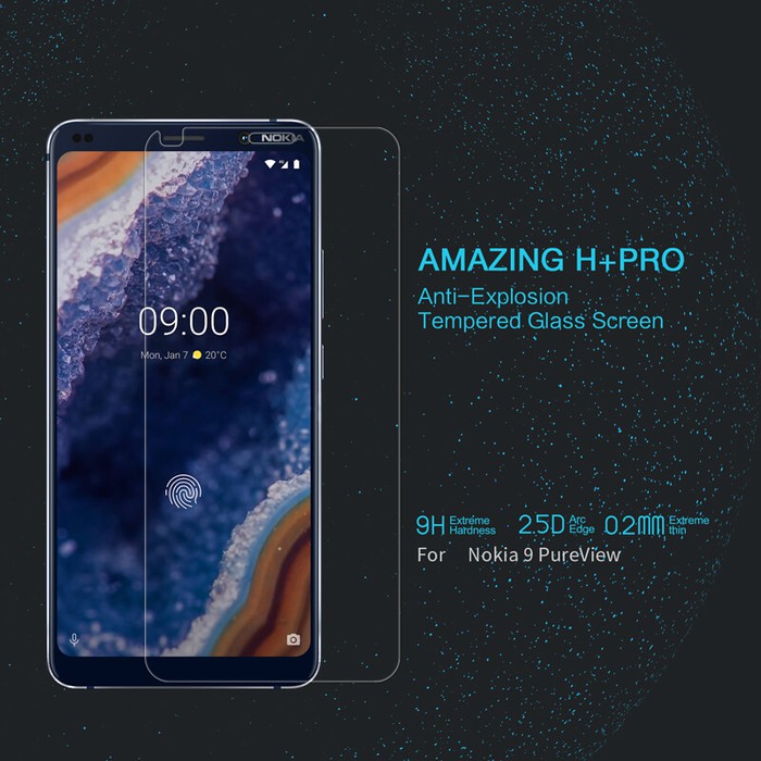 nillkin tempered glass h plus pro nokia 9 pureview