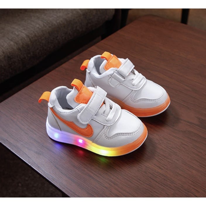 LittleAaron LUKE AIR 661 Sepatu Sneakers Anak Laki / Perempuan LED Menyala Import sekolah Sport Termurah Sendal Bayi Anak Cewek Cowok