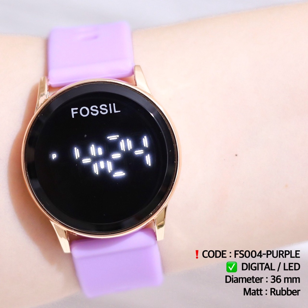 Jam tangan LED touch screen wanita pria rubber karet sporty layar sentuh termurah FSLED