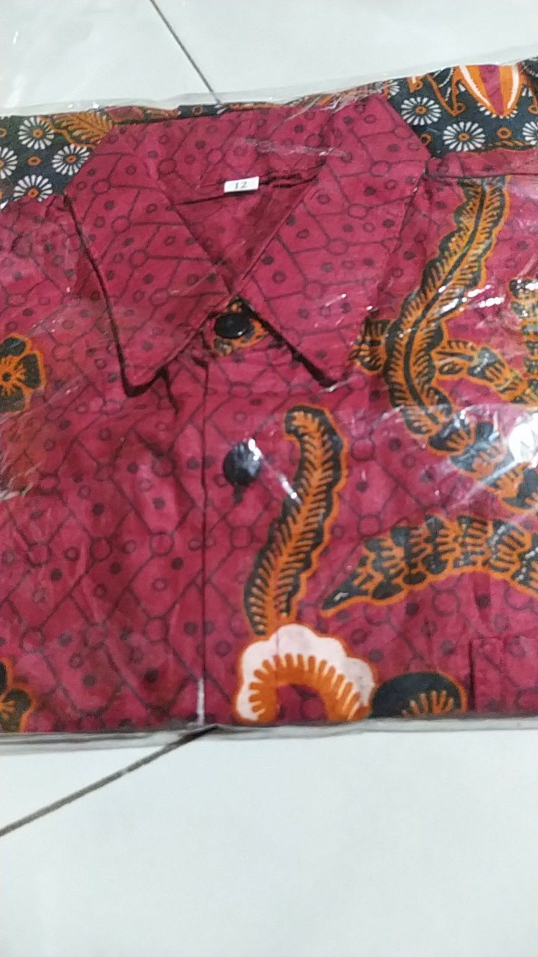 Couple Batik Ayah Dan Anak Motif Gunungan Maroon , Batik Keluarga, Batik Anak