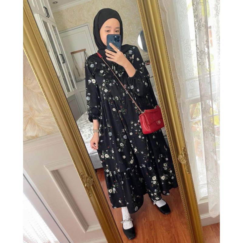 Pakaian wanita/dress Haideeorlin Ankle dress Hayya Calla