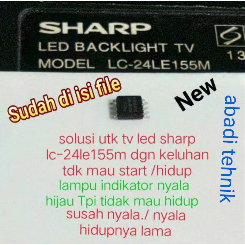Ic eprom tv led sharp Lc24Le155m
