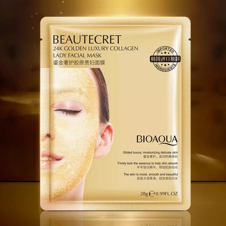 Bioaqua 24K Golden Luxury Collagen Lady Facial Mask - 28g