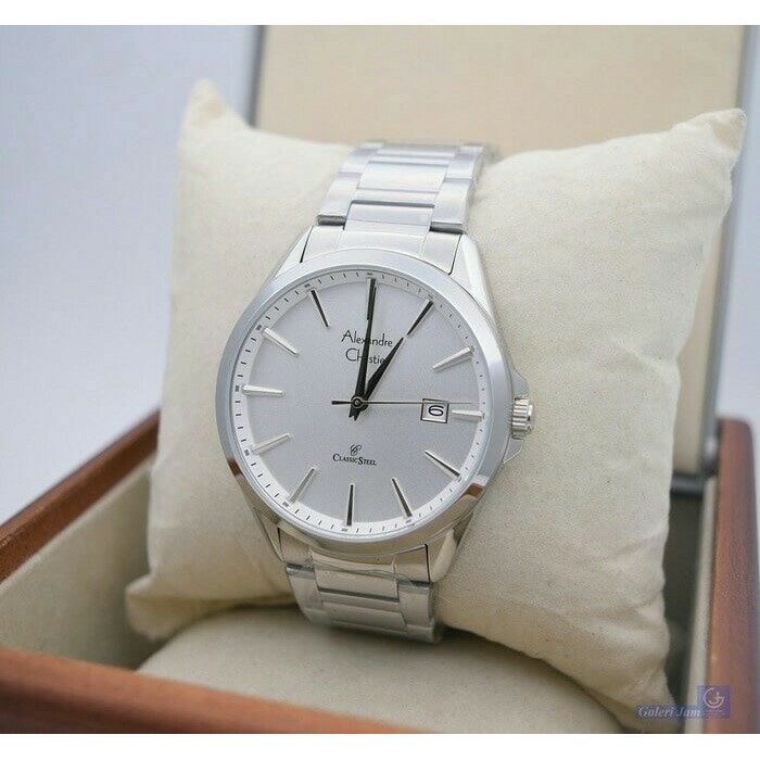 Jam Pria Analog Rantai Alexandre Christie Ac8552 Original