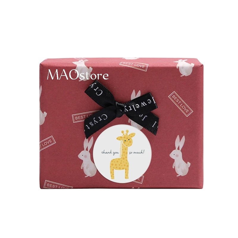 

MAOSTORE STIKER THANK YOU ANIMAL STIKER KEMASAN STIKER WEDDING SRW22