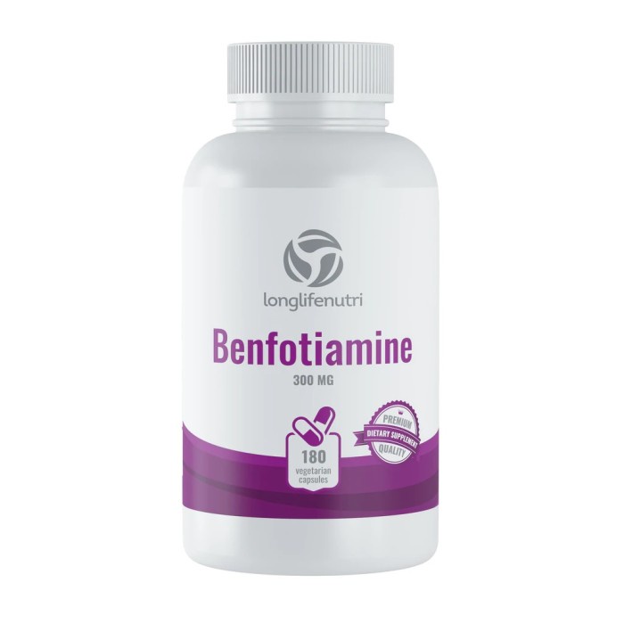 LONGLIFENUTRI Benfotiamine 300 mg, 180 Capsules